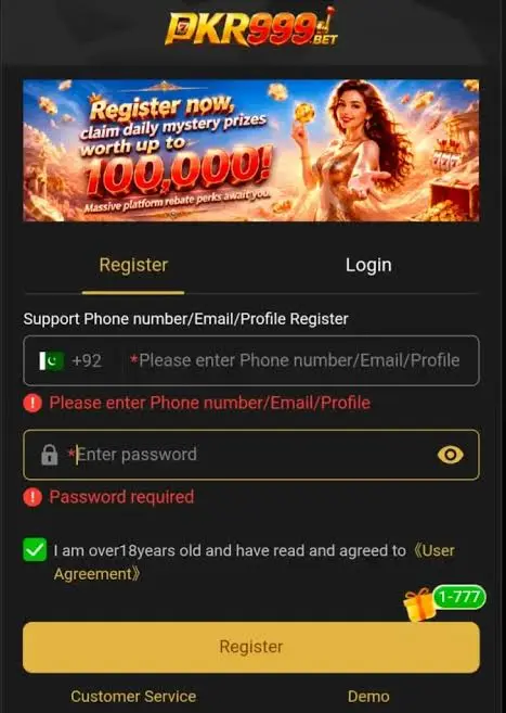 pkr999 game register